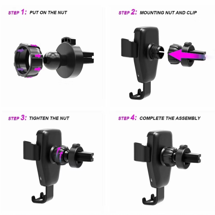 Car Air Outlet Wireless Charger - Qi Standard, Hands-Free Charging Solution 10 Car Air Outlet Wireless Charger - Qi Standard, Hands-Free Charging Solution - Image 10