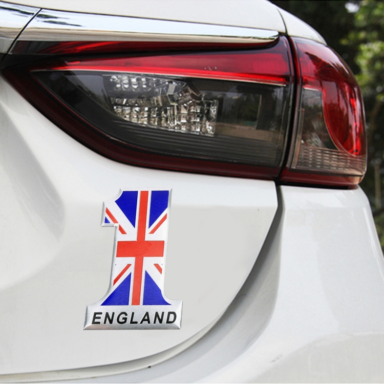 UK Flag Number 1 Metal Car Sticker - Show Your Patriotism on the Go! 1 Uk Flag Number 1 Metal Car Sticker - Show Your Patriotism On The Go!