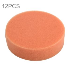 12-pc High-density Car Wax Sponge Set - 9.8*9.8cm Round Sponges