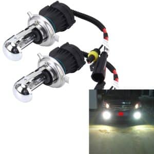 Upgrade Your Vehicle with 2 PCS H4 55W 4300K Xenon HID Bulbs - Bright AC 12V Lamps