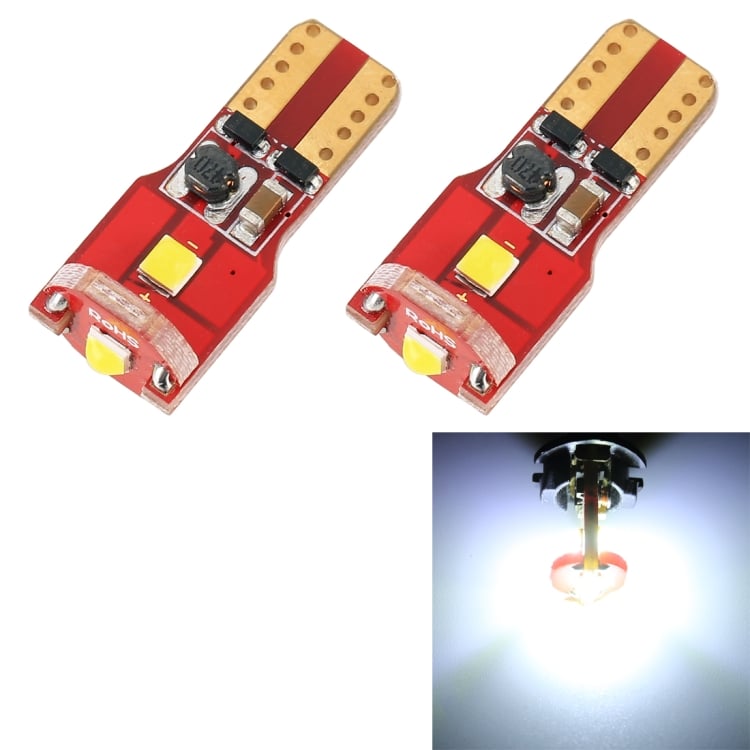 2Pcs T10/168/194 DC12V 1.6W 130LM 6000K 3LEDs SMD-3030 Red Car Clearance Light 1 2Pcs T10/168/194 Dc12V 1.6W 130Lm 6000K 3Leds Smd-3030 Red Car Clearance Light