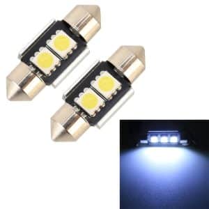 10PCS 31mm DC12V Car Reading Lamp, 1.7W/7000K/70LM, 2LEDs SMD-5050