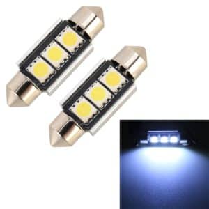 10 PCS 36mm DC12V Car Reading Lamp: 1.7W, 7000K, 70LM, 3LEDs SMD-5050