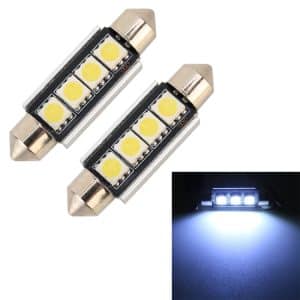 10PCS 41mm DC12V/1.7W Car Reading Lamp, 7000K/70LM, 4LEDs SMD-5050