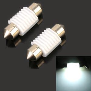 2-Pack DC12V 1.7W 6000K Car Reading Lamp, 135LM, 2LEDs, Decoder - SMD-3030