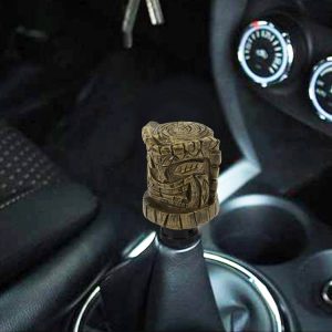 Wood Avatar Shape Car Shift Lever Resin Gear Knob - Universal Modification
