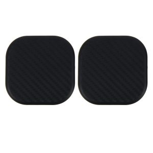 Car Carbon Fiber Cup Holder Mat Set for Phone/GPS, 6.5*6.5*0.3cm - 2PCS