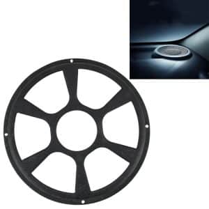12" Black Universal Car Horn Cover - Round Design, Sleek and Protective.