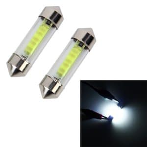 10PCS 36mm 1W 6000K White Light Car Dome LED Reading Light, DC 12V