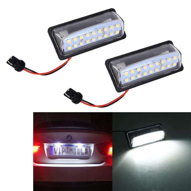2PCS LED License Plate Light 18-SMD Bulbs for Nissan Teana 03 Sylphy 2008 Sunny 2001-2006 1 2Pcs Led License Plate Light 18-Smd Bulbs For Nissan Teana 03 Sylphy 2008 Sunny 2001-2006