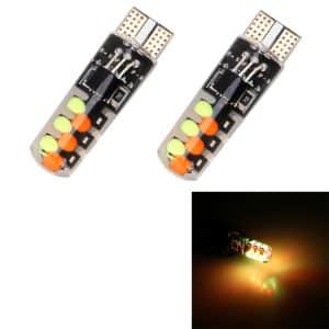 2 PCS Multi-Color W5W 194 T10 RGB LED Bulbs with Remote Control - DC 12V