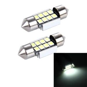 2 PCS 3W 200 LM 6000K Car Dome LED Reading Light, Bicuspid Port, DC 12V