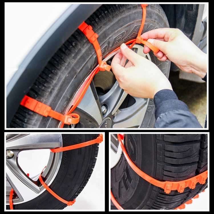 10PCS Car Tire Emergency Anti-slip Chains - Ultimate Grip for Any Terrain 10 10Pcs Car Tire Emergency Anti-Slip Chains - Ultimate Grip For Any Terrain - Image 10
