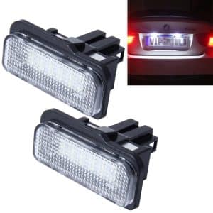 Upgrade with 2 PCS Canbus License Plate Lights for Benz - Bright 24 SMD-3528 Lamps