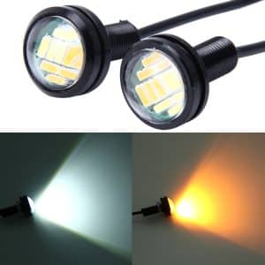 2 PCS 2W Car Auto Eagle Eyes Fog Light Turn Light with 12 SMD-4014 LED Lamps, DC 12V Cable Length: 55cm