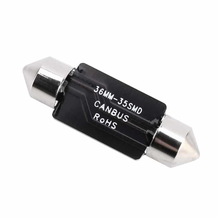 2pcs 36mm DC12V 1.2W 6000K 80LM 33LEDs SMD-3014 Car License Plate Dome Light 3 2Pcs 36Mm Dc12V 1.2W 6000K 80Lm 33Leds Smd-3014 Car License Plate Dome Light - Image 3