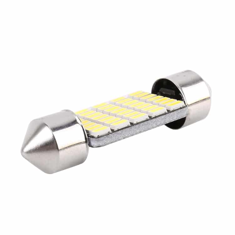 2pcs 36mm DC12V 1.2W 6000K 80LM 33LEDs SMD-3014 Car License Plate Dome Light 4 2Pcs 36Mm Dc12V 1.2W 6000K 80Lm 33Leds Smd-3014 Car License Plate Dome Light - Image 4