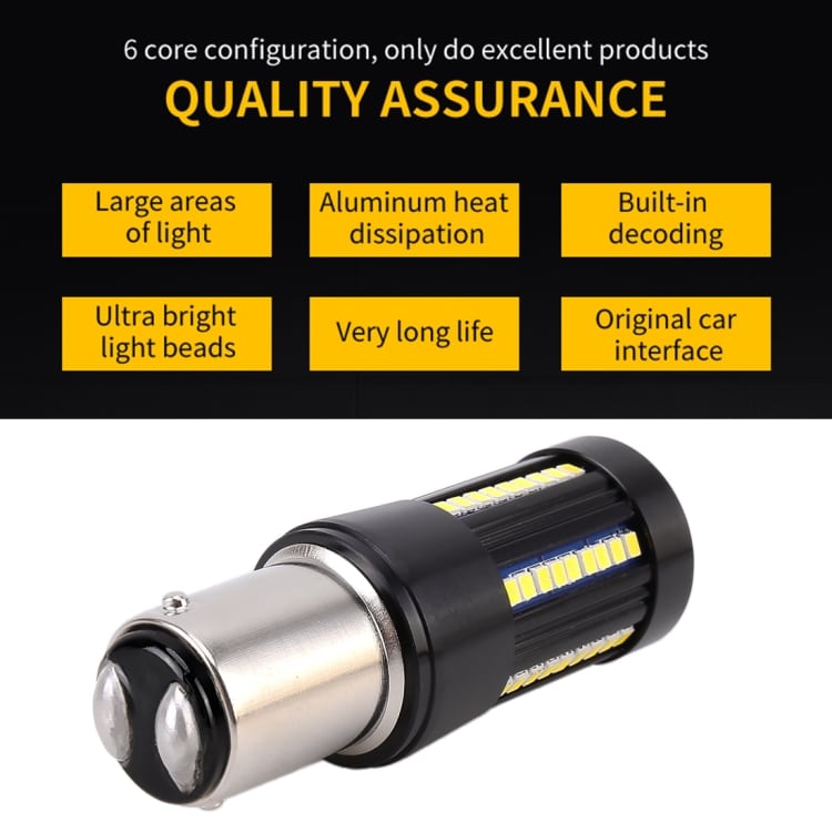 2 PCS 1157 / BAY15D Car Brake Lights, 66LEDs, 6000K, 655LM, DC9-16V, 8.2W(H) 2.7W(L) 4 2 Pcs 1157 / Bay15D Car Brake Lights, 66Leds, 6000K, 655Lm, Dc9-16V, 8.2W(H) 2.7W(L) - Image 4