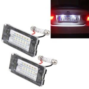 2 PCS BMW MINI R56 License Plate Light, 18 SMD-3528 Lamps, 2W, 120LM, 6000K