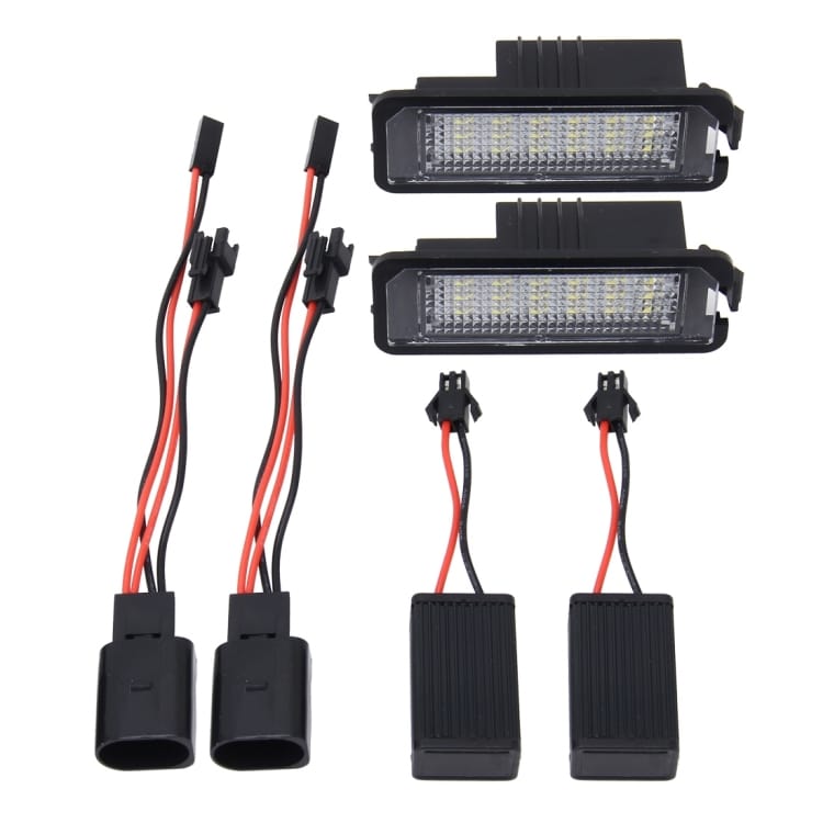 Volkswagen License Plate Light Set - 2 PCS, 18 SMD-3528 Lamps, 120LM, 6000K 5 Volkswagen License Plate Light Set - 2 Pcs, 18 Smd-3528 Lamps, 120Lm, 6000K - Image 5
