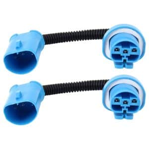 2 PCS 9004/9007 HID Headlight Male to Female Conversion Cable Adapter