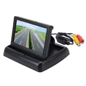 4.3" Foldable Car HD Monitor, Reverse Screen, TFT LCD, Auto Function, 12V