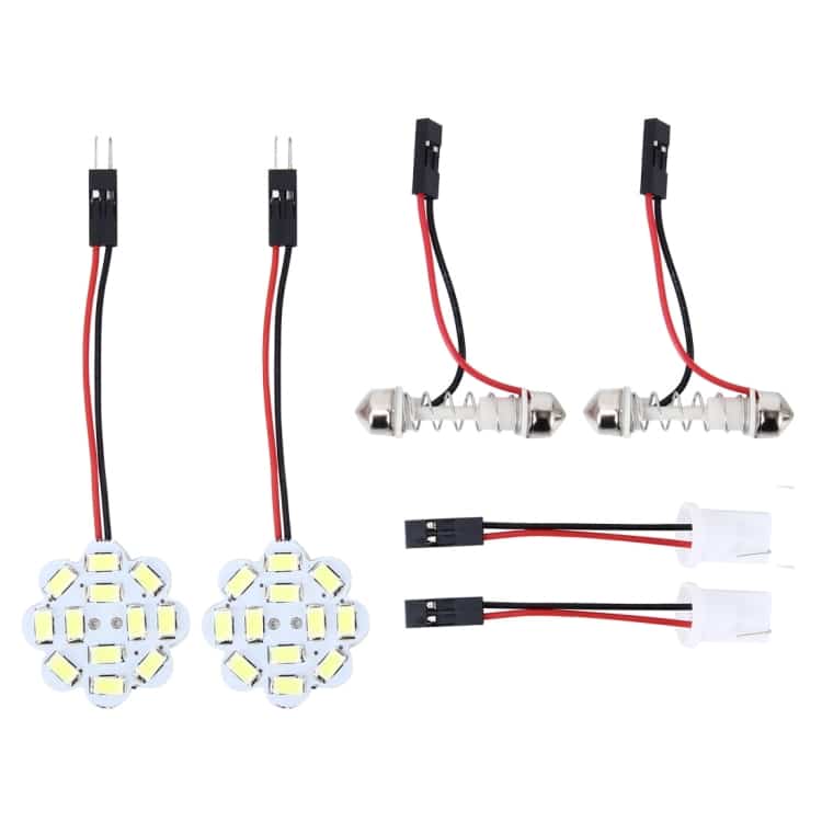 2 PCS Flower Shape Car Interior Light, 200 LM 6000K, 12 SMD-5630 LED Lamps, DC 12V 5 2 Pcs Flower Shape Car Interior Light, 200 Lm 6000K, 12 Smd-5630 Led Lamps, Dc 12V - Image 5