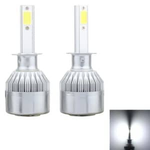 2 PCS H1 18W 8000K Canbus Car LED Headlight, IP68, 1800 LM, 2 COB Lamps