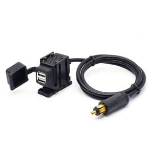 24V 2.1A Dual USB Motorcycle Car Charger, EU Plug - Fast Charge On the Go