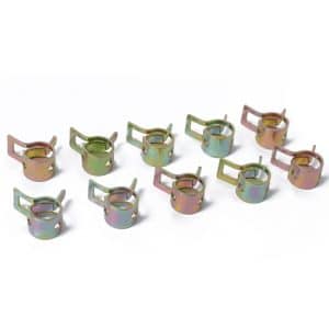 10PCS 12mm Car Spring Clip - Fuel Line Hose Clamp Fastener Kit