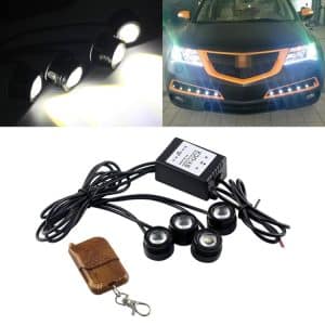 Wireless Remote Control Car LED Reversing Light Kit - 4x1.5W