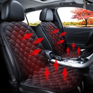 12V Car Front Seat Heater Cushion - Keep Warm in Winter with Double Seat Heating