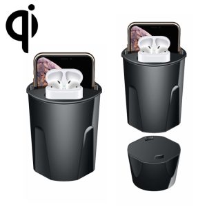 X13A 4-in-1 Car QI Wireless Fast Charger Cup - Stay Powered On-The-Go!