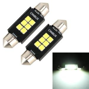 2 PCS DC12V 39mm Car Dome Light, 6000K 170LM 6LEDs SMD-3030, Bright Reading Lamp