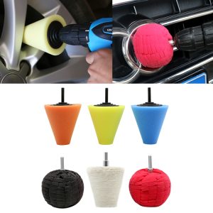 6-in-1 3" Car Polishing Disc Set - Wheel Rim Polish Wax Sponge