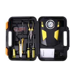 12V Portable Inflatable Air Pump with Light & Tool Box - On-the-Go Tire Care