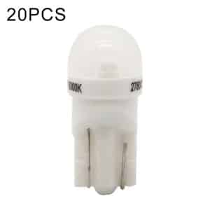 20 PCS T10 DC12V Car Reading Light, 6500K, 20LM, 1LED Plug-in Bubble, SMD-3030