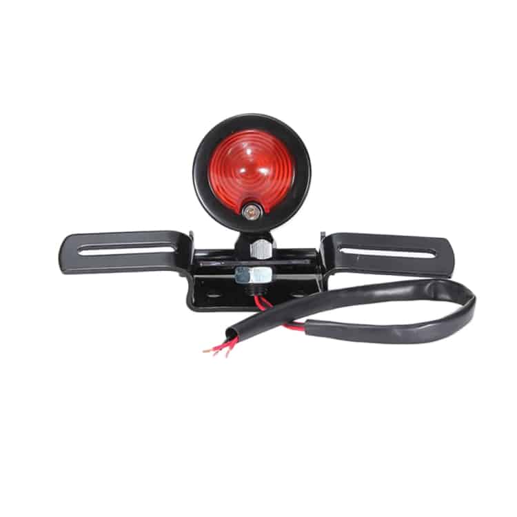 2 PCS KC-WD-FGZXD Motorcycle Retro Round Brake Light with License Plate Holder 3 2 Pcs Kc-Wd-Fgzxd Motorcycle Retro Round Brake Light With License Plate Holder - Image 3