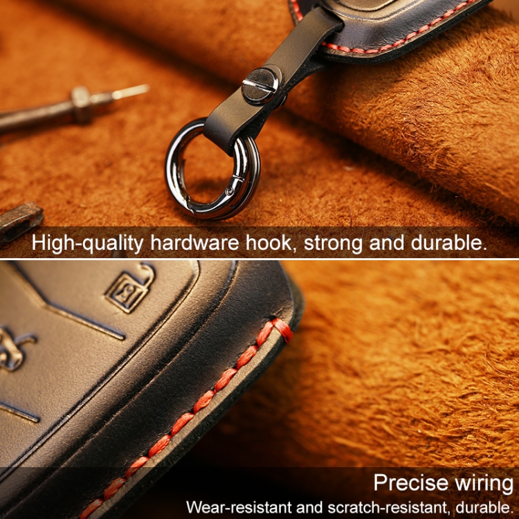 Cadillac Car Cowhide Leather Key Case for four keys - Premium Protection 3 Cadillac Car Cowhide Leather Key Case For Four Keys - Premium Protection - Image 3