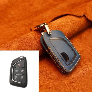 Cadillac Cowhide Leather Key Case for New Style Car - Protective Cover