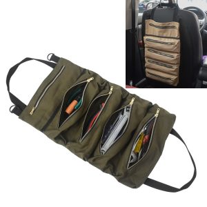 Canvas Car Storage Bag - Portable Multi-function Tool Bag for Organized Travel