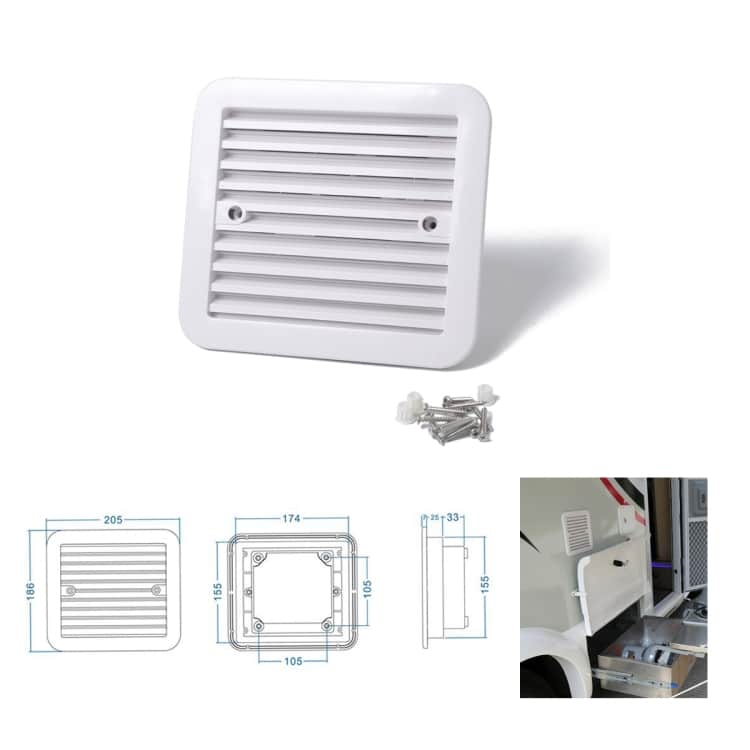 12V White Air Vent Fan for RV Caravan - Silent Side Ventilation for Cooling 5 12V White Air Vent Fan For Rv Caravan - Silent Side Ventilation For Cooling - Image 5