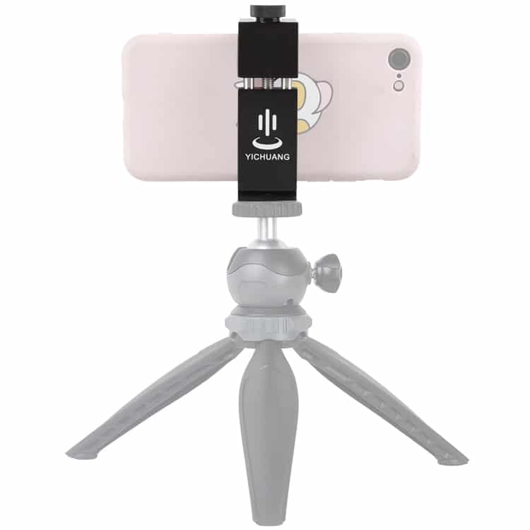 YICHUANG JH-01 Aluminum Alloy Phone Tripod Clip Holder for 65-95cm Lengo 1 Yichuang Jh-01 Aluminum Alloy Phone Tripod Clip Holder For 65-95Cm Lengo