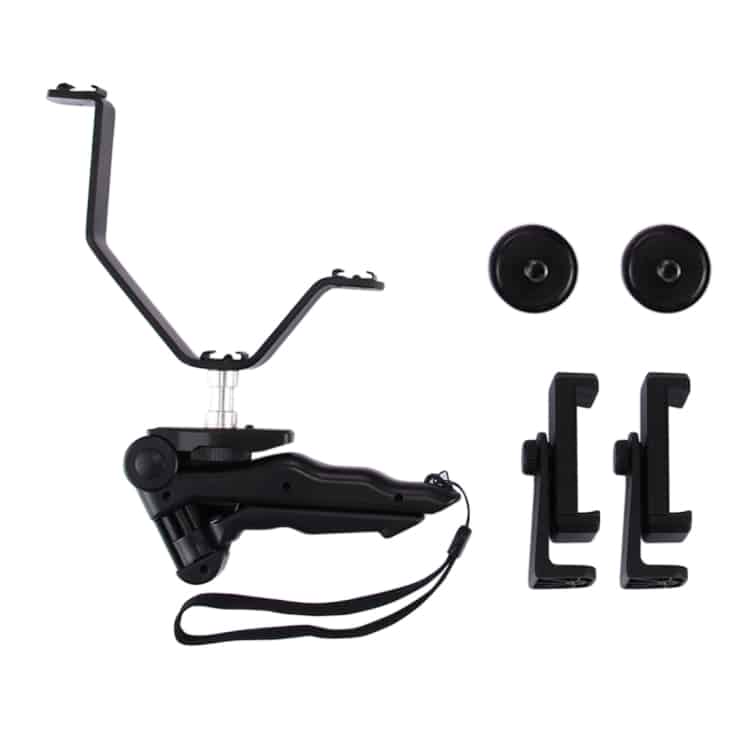 Foldable Tripod with Dual Phone Clips for iPhone, Samsung, Huawei - Live Broadcast Ready 5 Foldable Tripod With Dual Phone Clips For Iphone, Samsung, Huawei - Live Broadcast Ready - Image 5