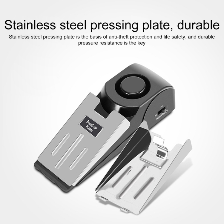 Wedge Shape Door Stop Alarm - 120dB Home Security Device 4 Wedge Shape Door Stop Alarm - 120Db Home Security Device - Image 4