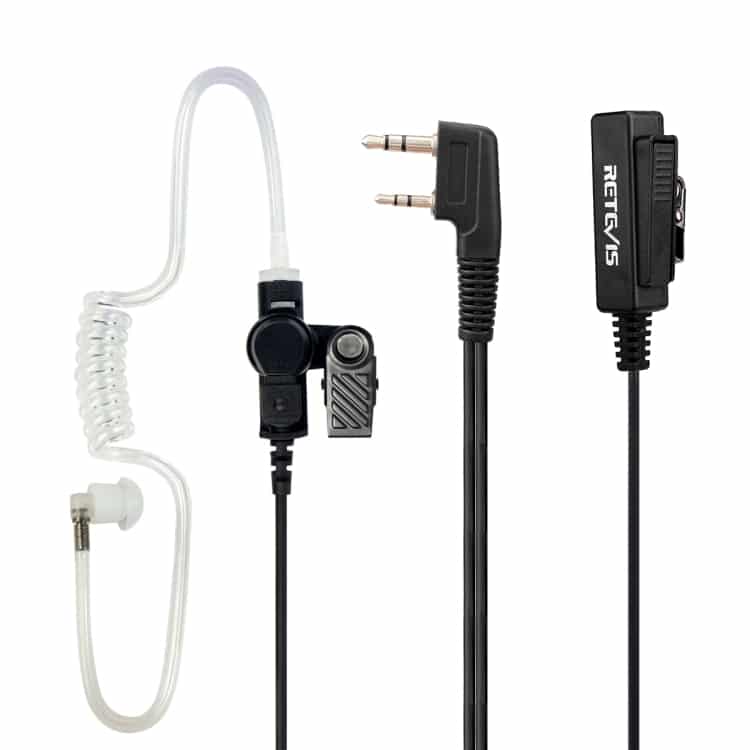 RETEVIS TK 2 Pin Covert Acoustic Tube Mic - Long Clip for H-777 / RT-5R 1 Retevis Tk 2 Pin Covert Acoustic Tube Mic - Long Clip For H-777 / Rt-5R