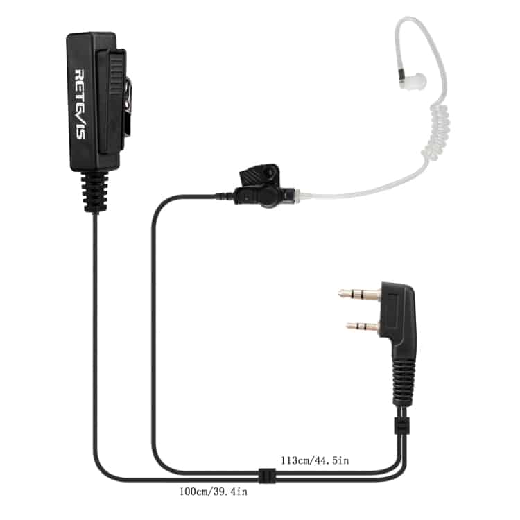 RETEVIS TK 2 Pin Covert Acoustic Tube Mic - Long Clip for H-777 / RT-5R 3 Retevis Tk 2 Pin Covert Acoustic Tube Mic - Long Clip For H-777 / Rt-5R - Image 3
