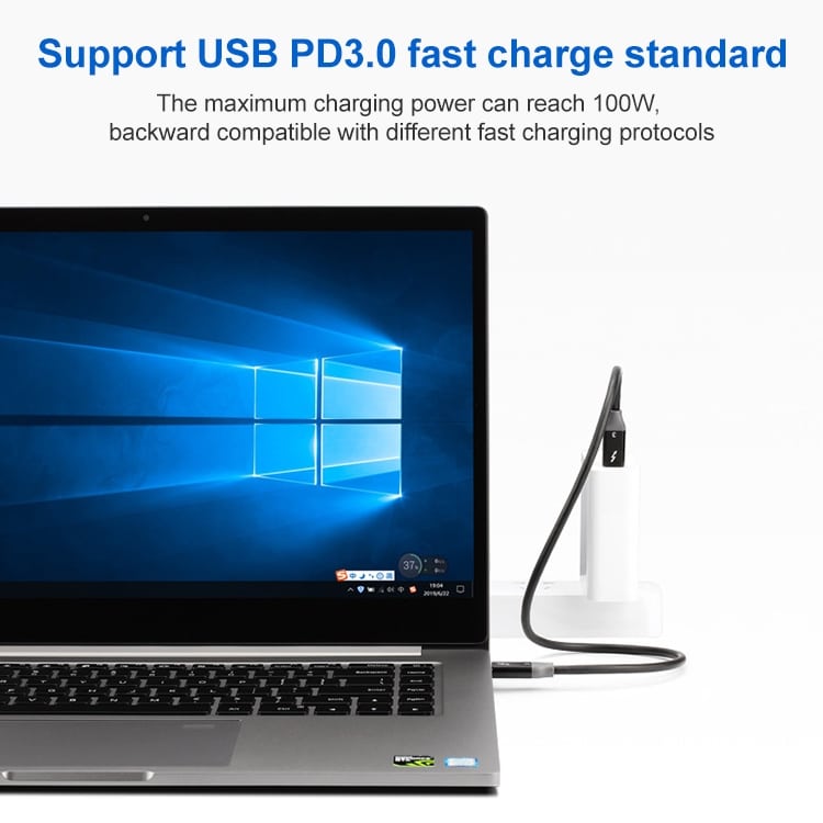 100W Thunderbolt 3 USB-C 4.0 Male to Male Data Cable - Multiple Lengths 6 Eda002107201 5.Jpg
