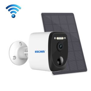 ESCAM QF370 Solar Panel Camera: 3MP, Cloud Storage, Night Vision - Two Way Audio