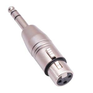 6.35mm TRS Male to XLR 3pin Female Adapter - Seamless Audio Connection